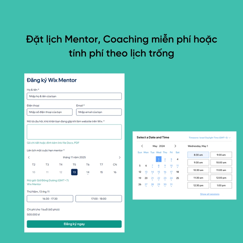 Quản lý đặt lịch coach mentor