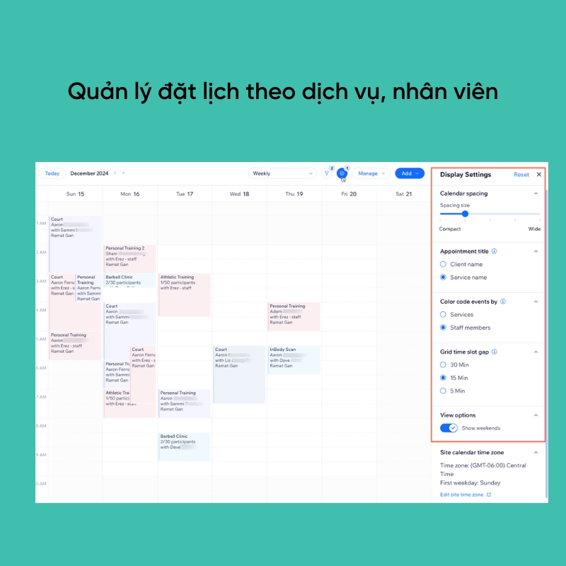 Quản lý đặt lịch coach mentor