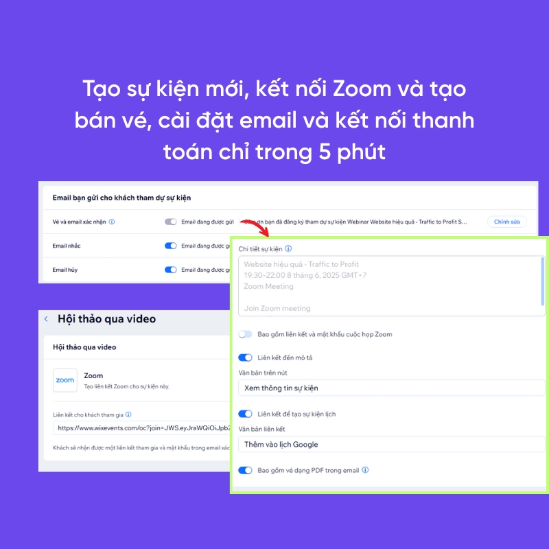 Bán vé quản lý webinar workshop